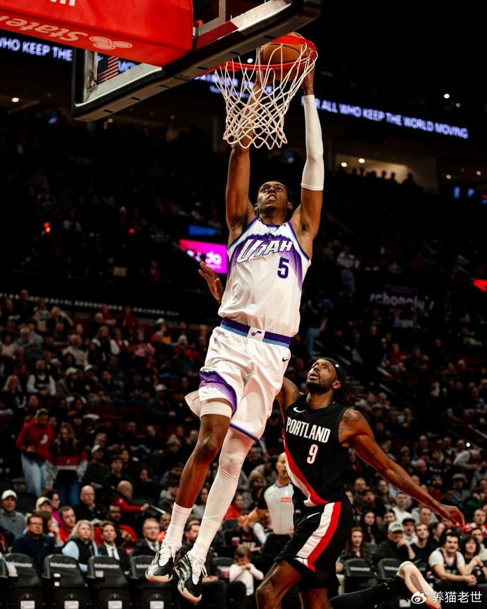 开拓者逆转爵士迎三连胜 杨瀚森48.9秒登场引关注